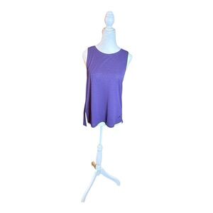 Adidas ClimaCool Tank Top Purple‎ Striped Sleeveless Athletic Workout Gym M